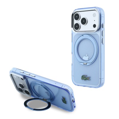 Funda Lacoste Hardcase MagSafe Lichtblauw iPhone 18 Pro Max/17 Pro Max